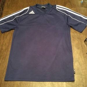 MEN'S ADIDAS 3-Stripe CLIMALITE Blue Athletic Sz S